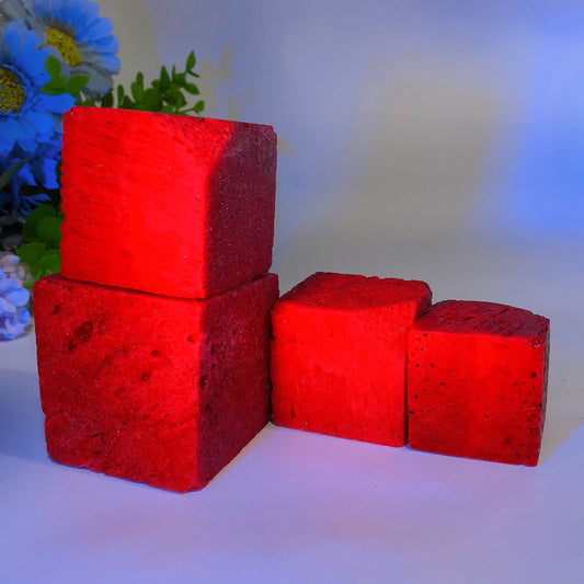 1.3"-2.4" UV Reactive Honeycomb Calcite Cube Carvings Crystal Healing Bulk Wholesale