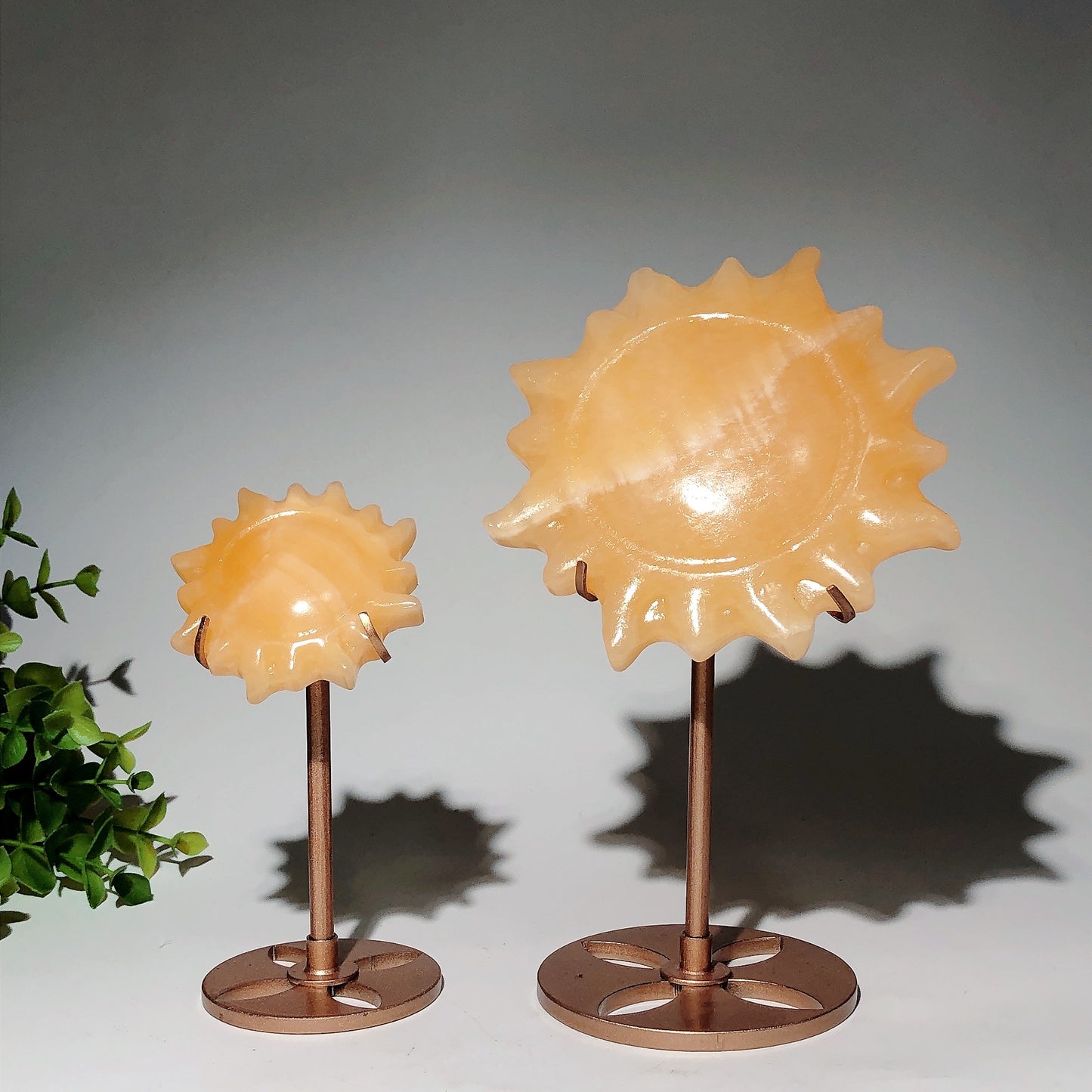 Orange Calcite Sun with Stand Crystal Healing Bulk Wholesale