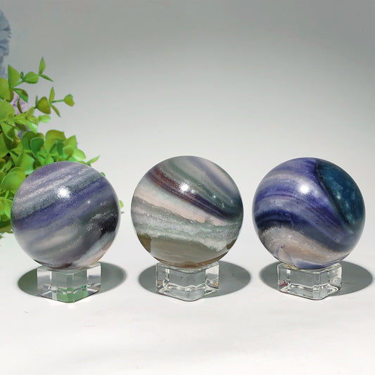 2.0"-3.0"Fluorite Sphere Crystal Healing Bulk Wholesale