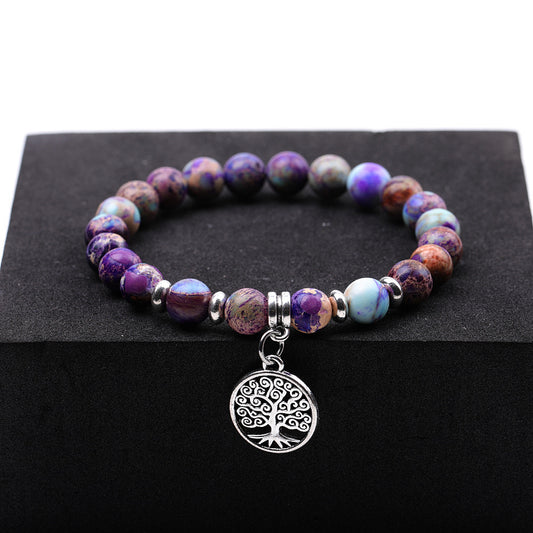 8mm Imperial Jasper Bracelet with Decor Crystal Healing Bulk Wholesale