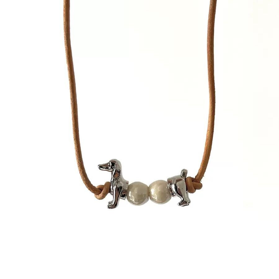 Alloy Dachshund for Bracelet Necklace DIY Crystal Healing Bulk Wholesale