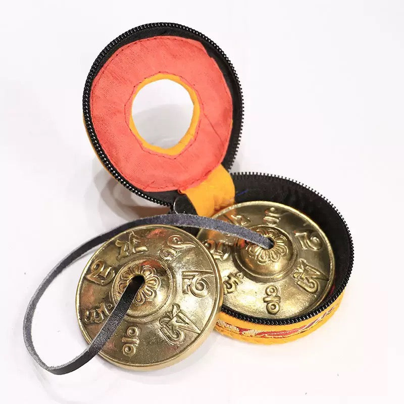Gandhanra 6.5cm Tibetan Cymbals Yoga Mindfulness Bell Tingsha Bell Handmade in Nepal Crystal Healing Bulk Wholesale
