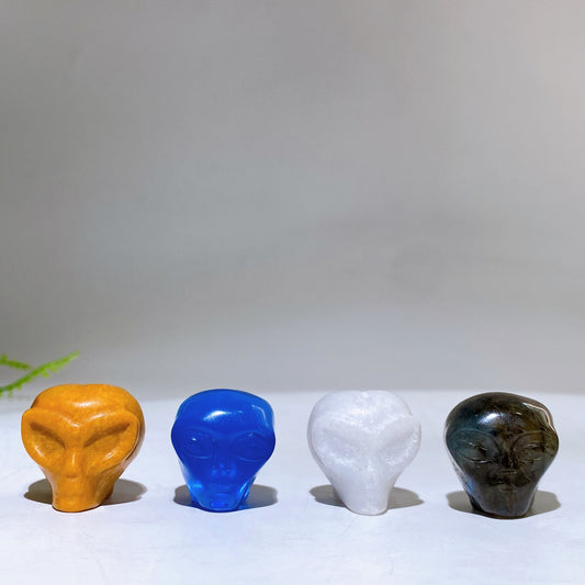 1.0" Crystal Alien Skulll Carving Crystal Healing Bulk Wholesale