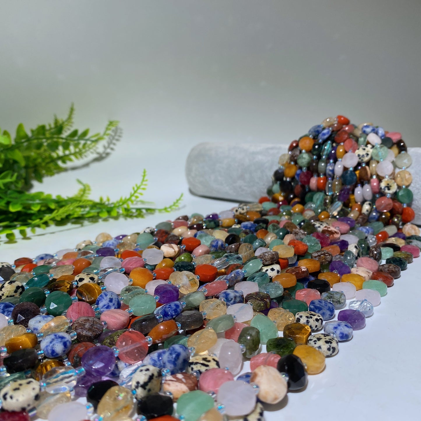 38cm Mixed Crystal Faceted Beads String For Jewelry DIY Crystal Healing Bulk Wholesale