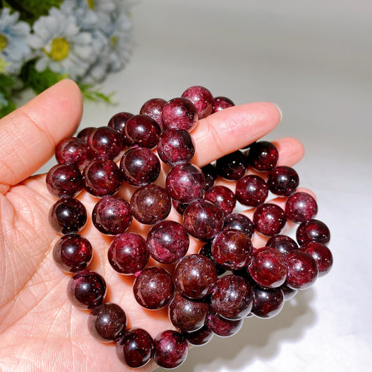 13mm Garnet Bracelet Crystal Healing Bulk Wholesale