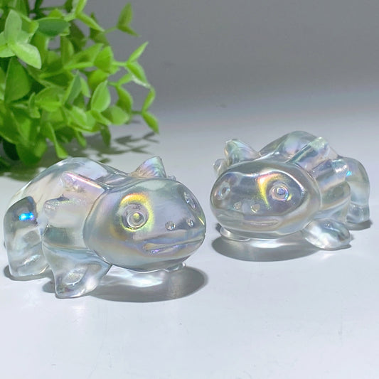 3.0" White Smelting Salamander Carvings Crystal Healing Bulk Wholesale
