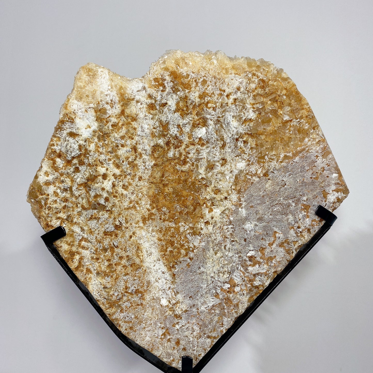 Large Unique Calcite Heart Specimen with Stand