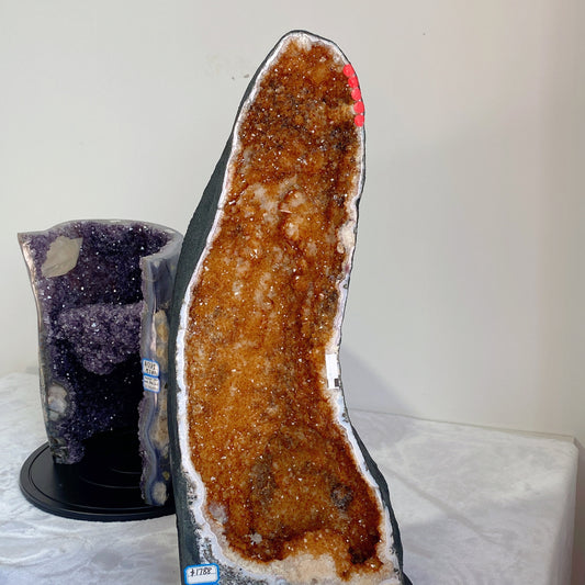 Large Unique Natural Citrine Geode From Brazil Crystal Healing