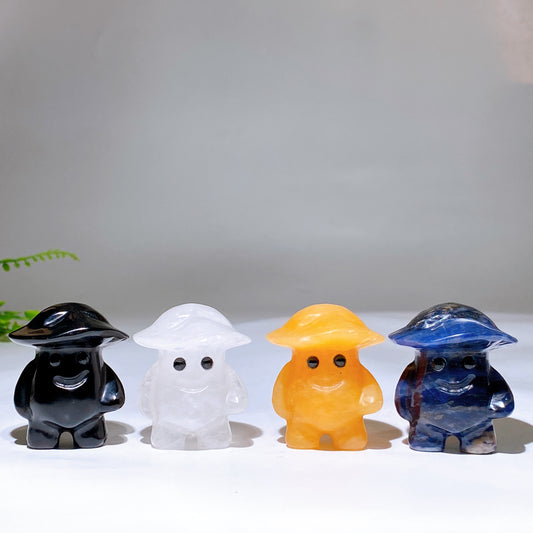 1.9" Mixed Crystal Mushroom Kid Carving Crystal Healing Bulk Wholesale