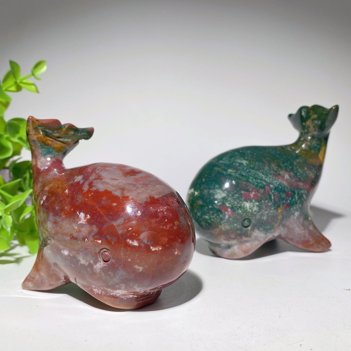 4.0"-4.3" Ocean Jasper Whale Carvings Crystal Healing Bulk Wholesale