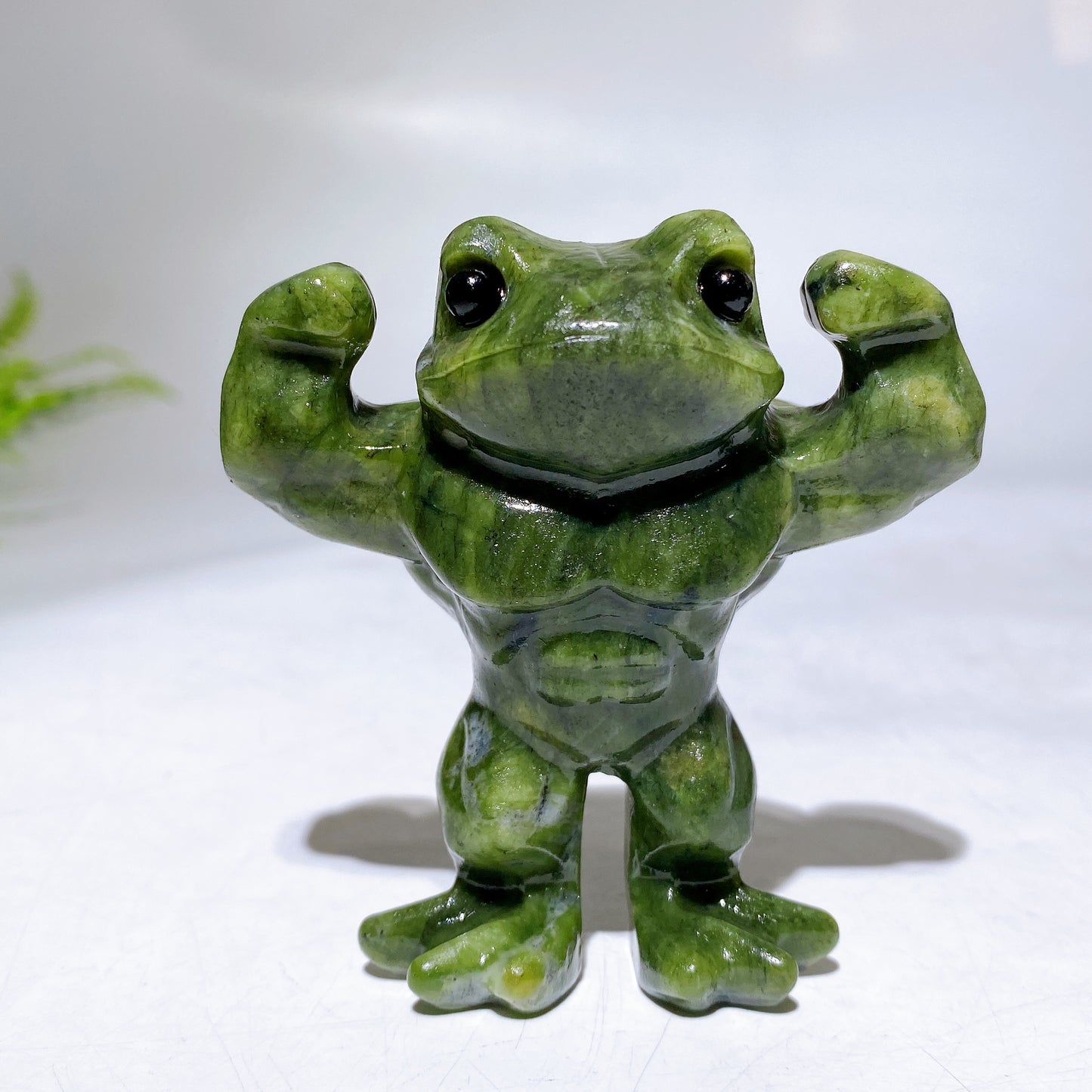 2.8" Natural Serpentine Frog Carving Crystal Wholesale
