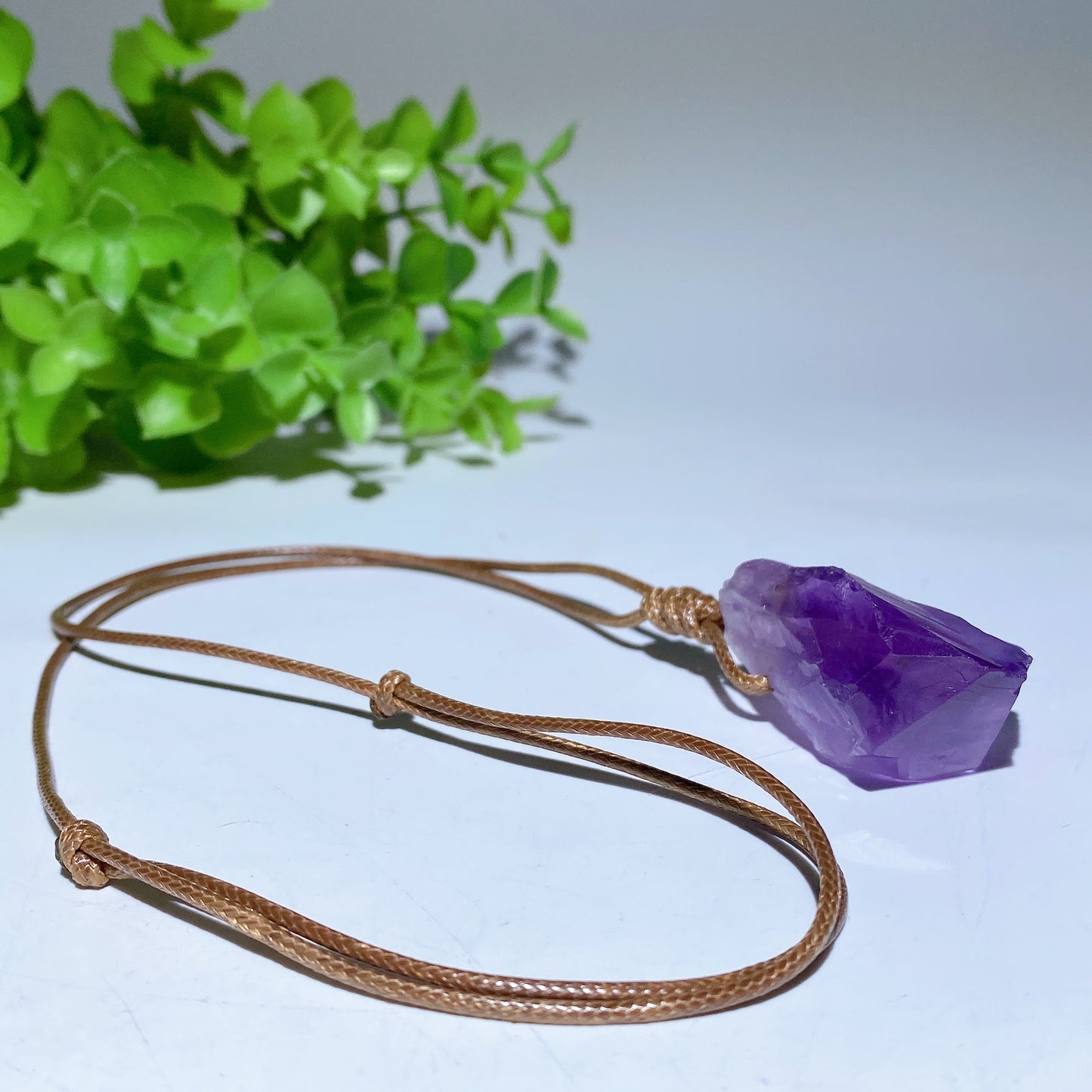 1.5"-2.3" Raw Amethyst Necklace Crystal Healing Bulk Wholesale