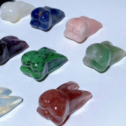 1.3" Mixed Crystal Tooth Carvings Crystal Healing Bulk Wholesale