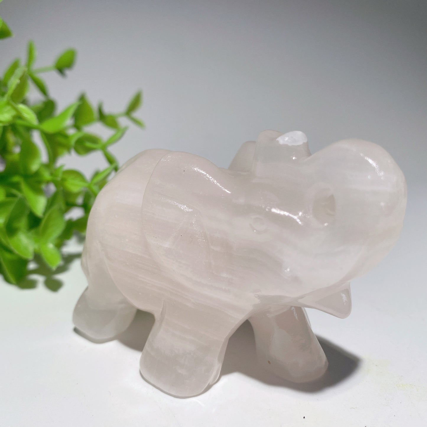 3.2" Mixed Crystal Elephant Carvings Crystal Healing Bulk Wholesale