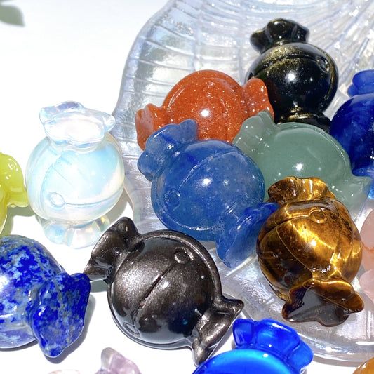 1.1" Mixed Crystal Candy Carvings Crystal Healing Bulk Wholesale