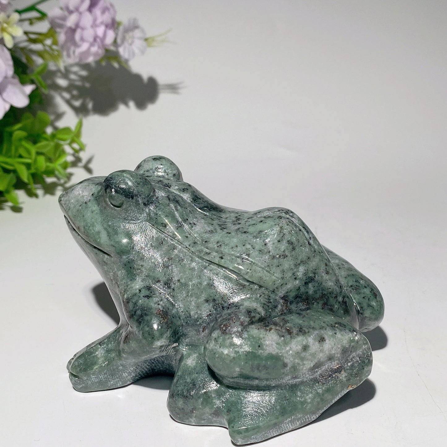 4.5"-8.7" Serpentine Jade Frog Carvings Crystal Healing Bulk Wholesale
