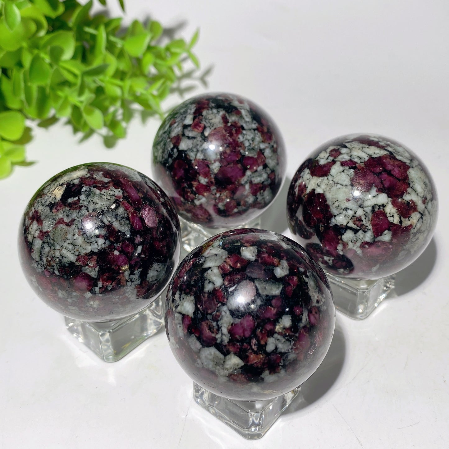 1.3"-2.2" UV Reactive Eudialyte Sphere from Russia Crystal Healing Bulk Wholesale