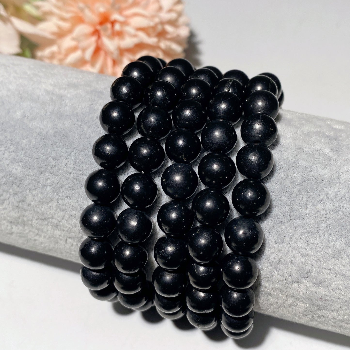 6-8mm Black Tourmaline Bracelet Crystal Healing Bulk Wholesale