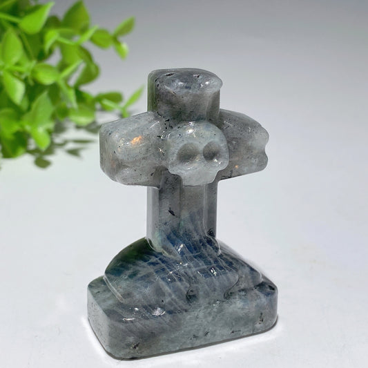 2.4" Mixed Crystal Tombstone Carvings Halloween Decor Crystal Healing Bulk Wholesale