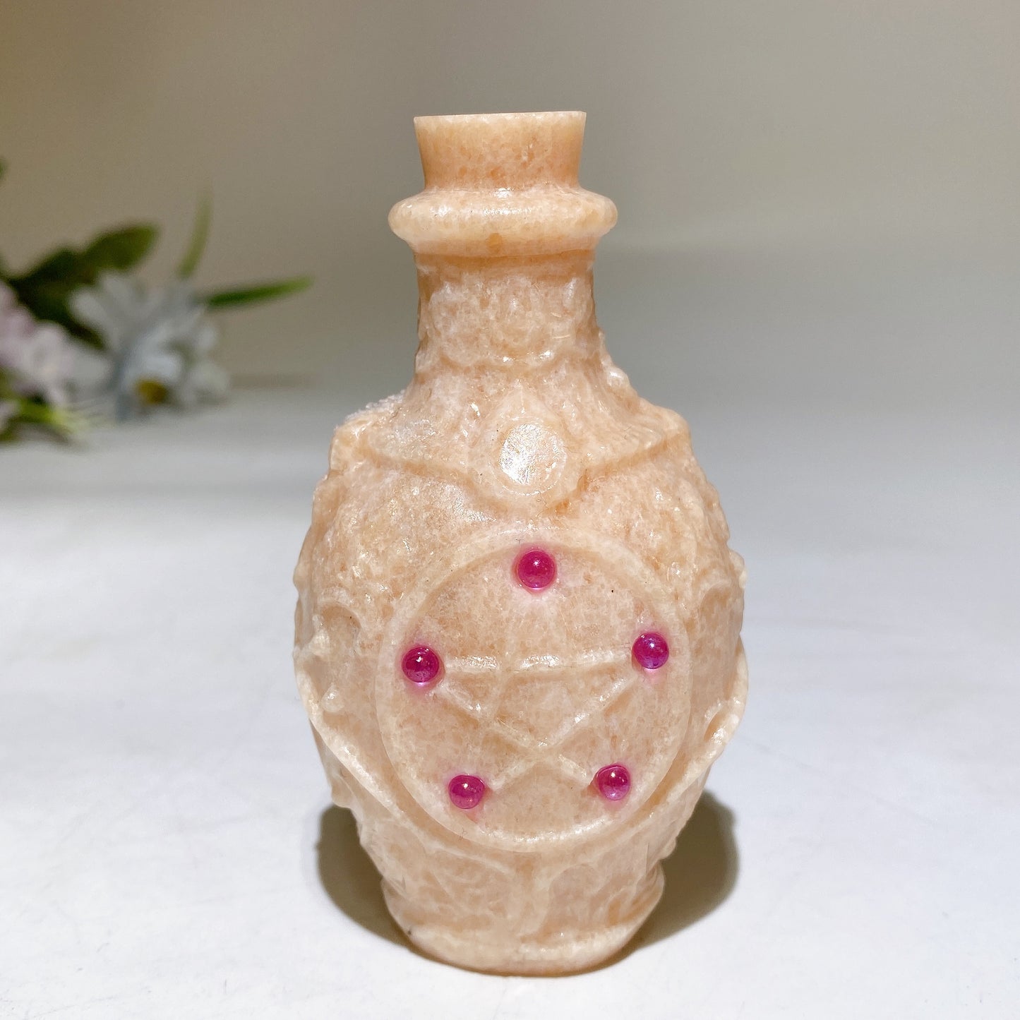 3.5" Crystal Poison Bottle Carving Crystal Healing Bulk Wholesale