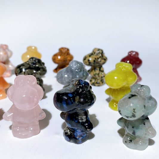 1.6” Mixed Crystal Yoxi Carvings Crystal Healing Bulk Wholesale