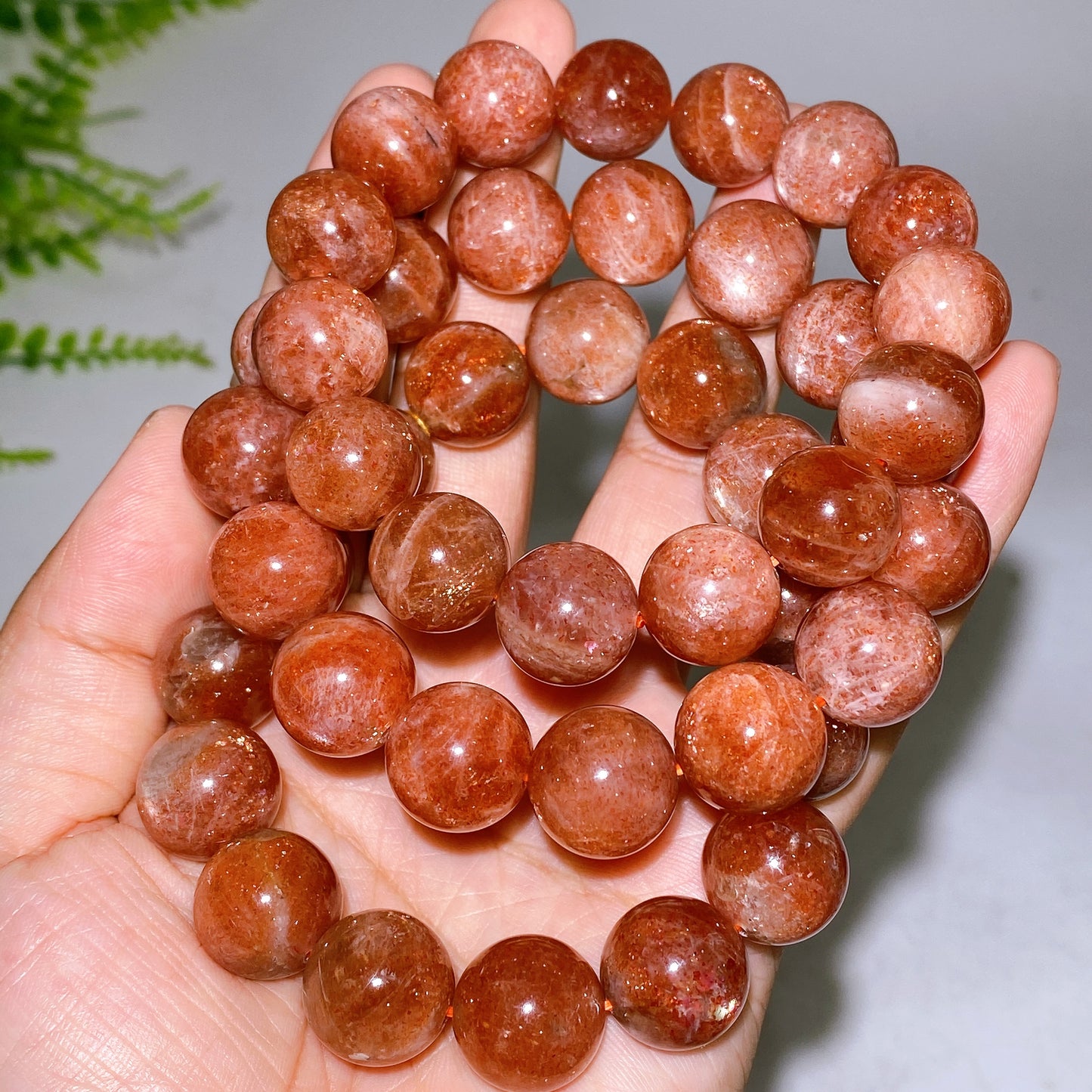 13mm 14mm 15mm Natural Golden Sunstone Bracelet Wholesale