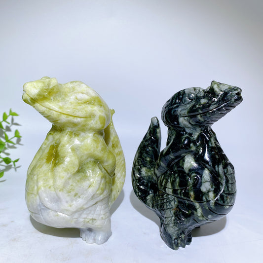 4.7" Jade Crocodile Carvings Crystal Healing Bulk Wholesale