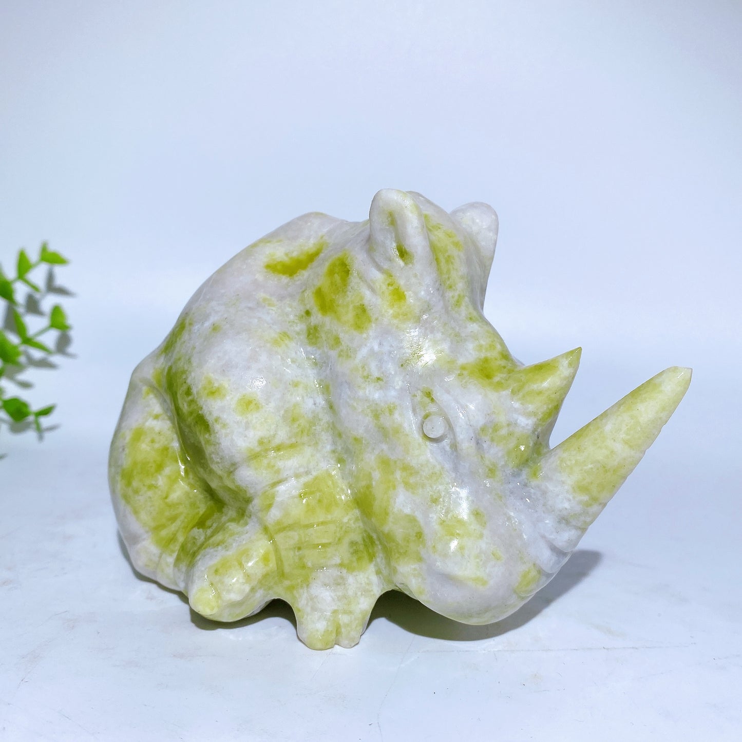 4.5" Jade Rhinoceros Carvings Crystal Healing Bulk Wholesale