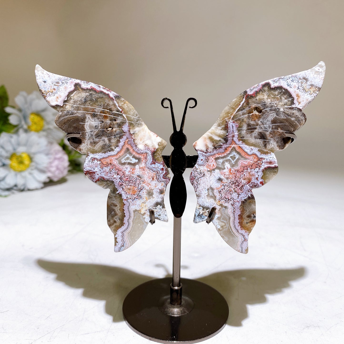 12cm Butterfly Wings Carving with Stand Crystal Healing Bulk Wholesale