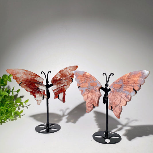 4.0"-6.0" Mixed Crystal Butterfly Wings Carvings Crystal Healing Bulk Wholesale