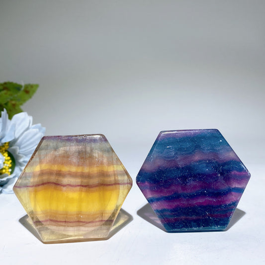 2.0" Mixed Crystal Hexagon Cellphone Holder Crystal Healing Bulk Wholesale