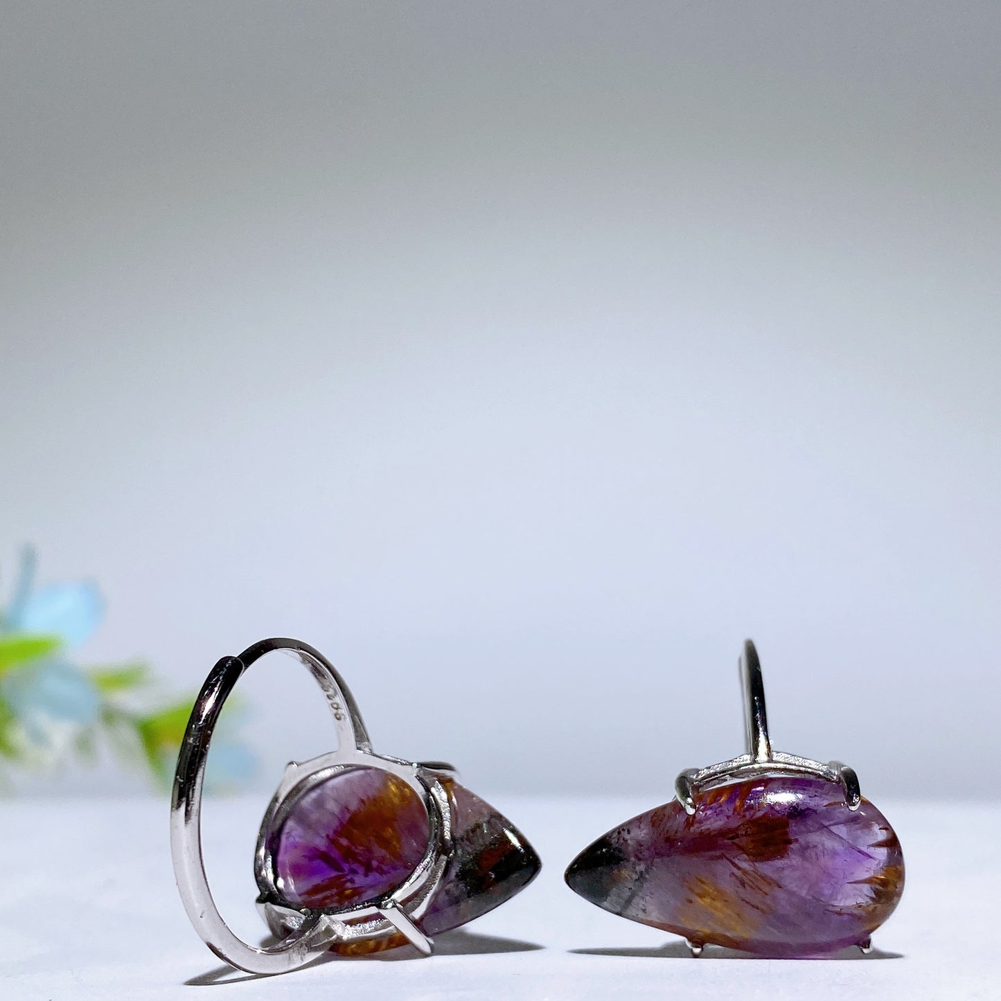 17-20mm Auralite 23 Sterling Silver Ring Crystal Healing Bulk Wholesale