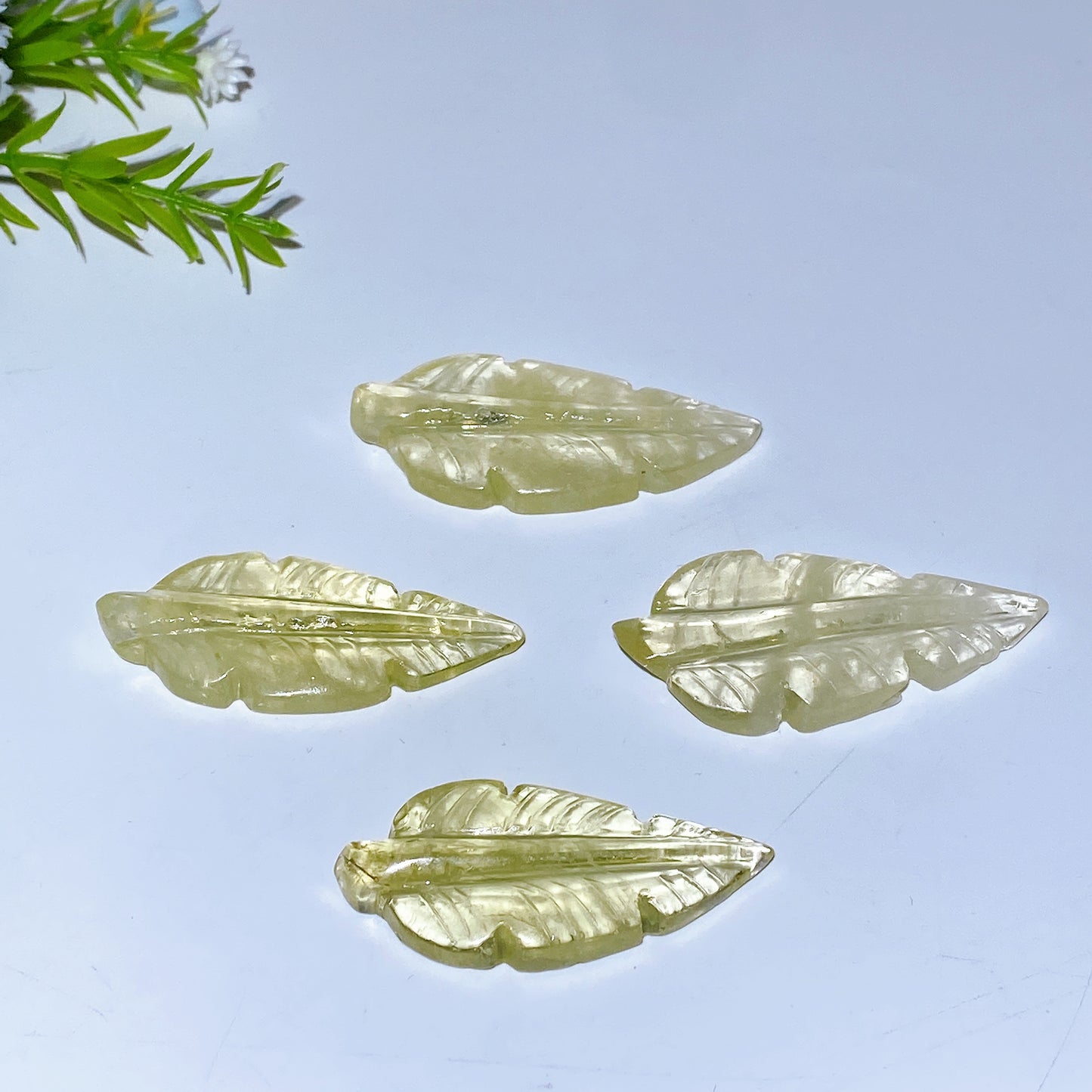 2.2"-2.4" Citrine Leaf Carving Crystal Healing Bulk Wholesale