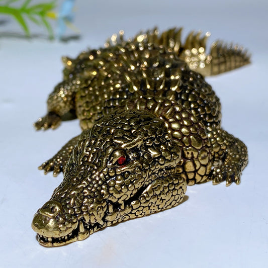 20cm Joint Flexiable Copper Crocodile Crystal Healing Bulk Wholesale