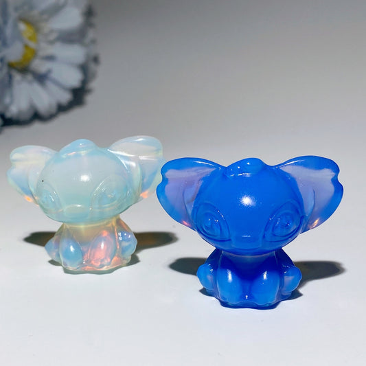 1.4" Mixed Crystal Stitch Carvings Crystal Healing Bulk Wholesale
