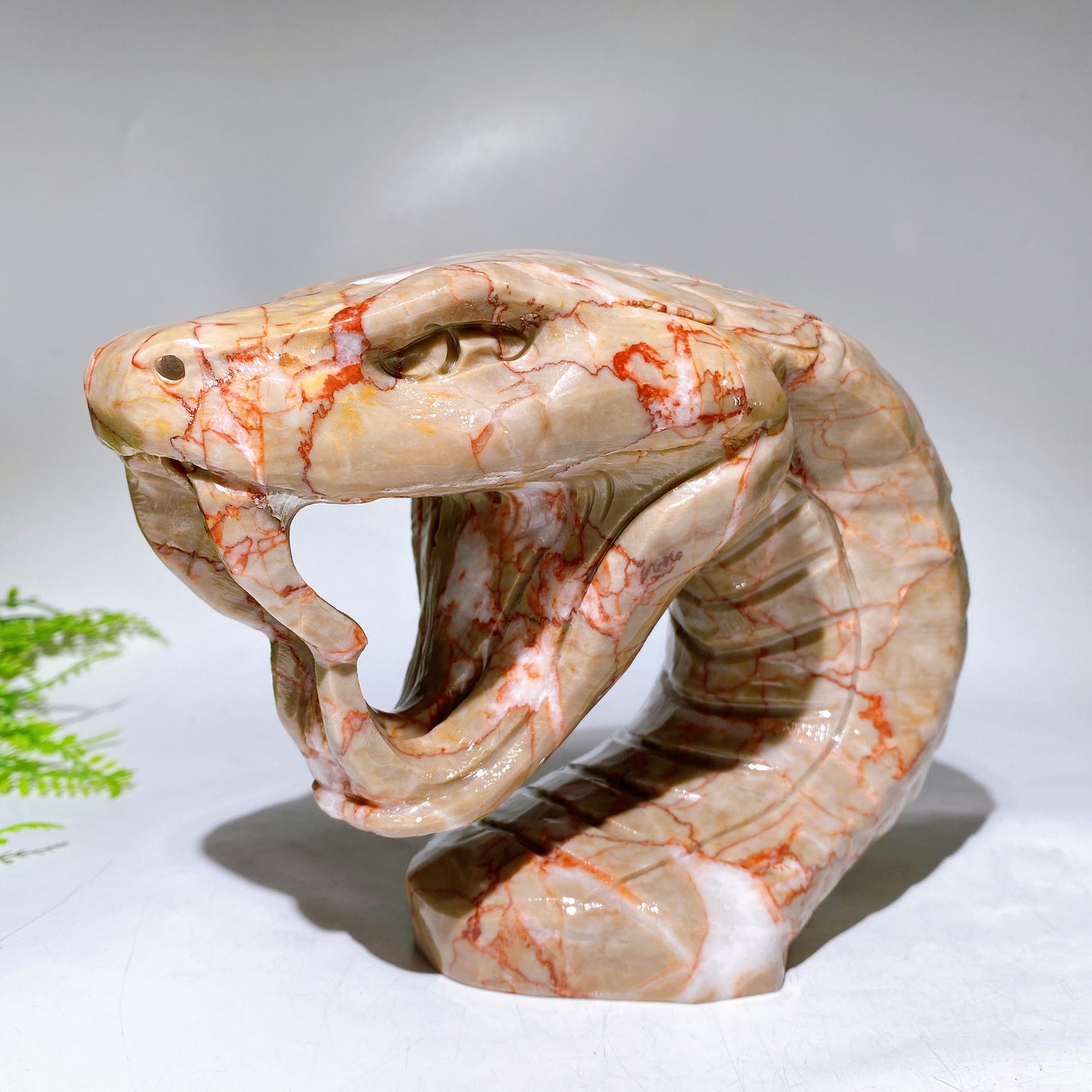 19cm Large Crystal Snake Head Carving Wholesale