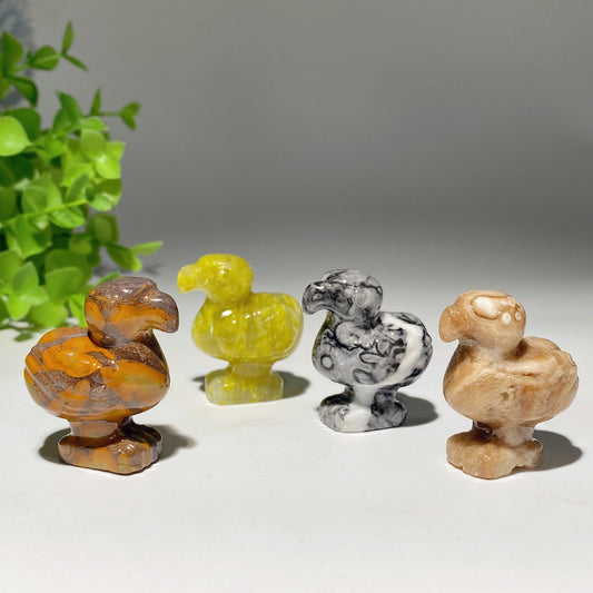 1.6" Mixed Crystal Flamingo Carvings Crystal Healing Bulk Wholesale