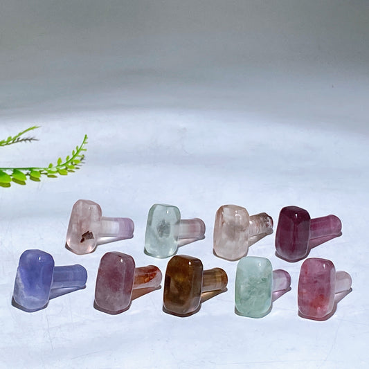 1.3" Natural Crystal Hammer Carving Wholesale