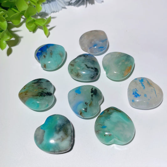 1.2" Quantum Quattro Shattuckite Quartz Heart Crystal Healing Bulk Wholesale