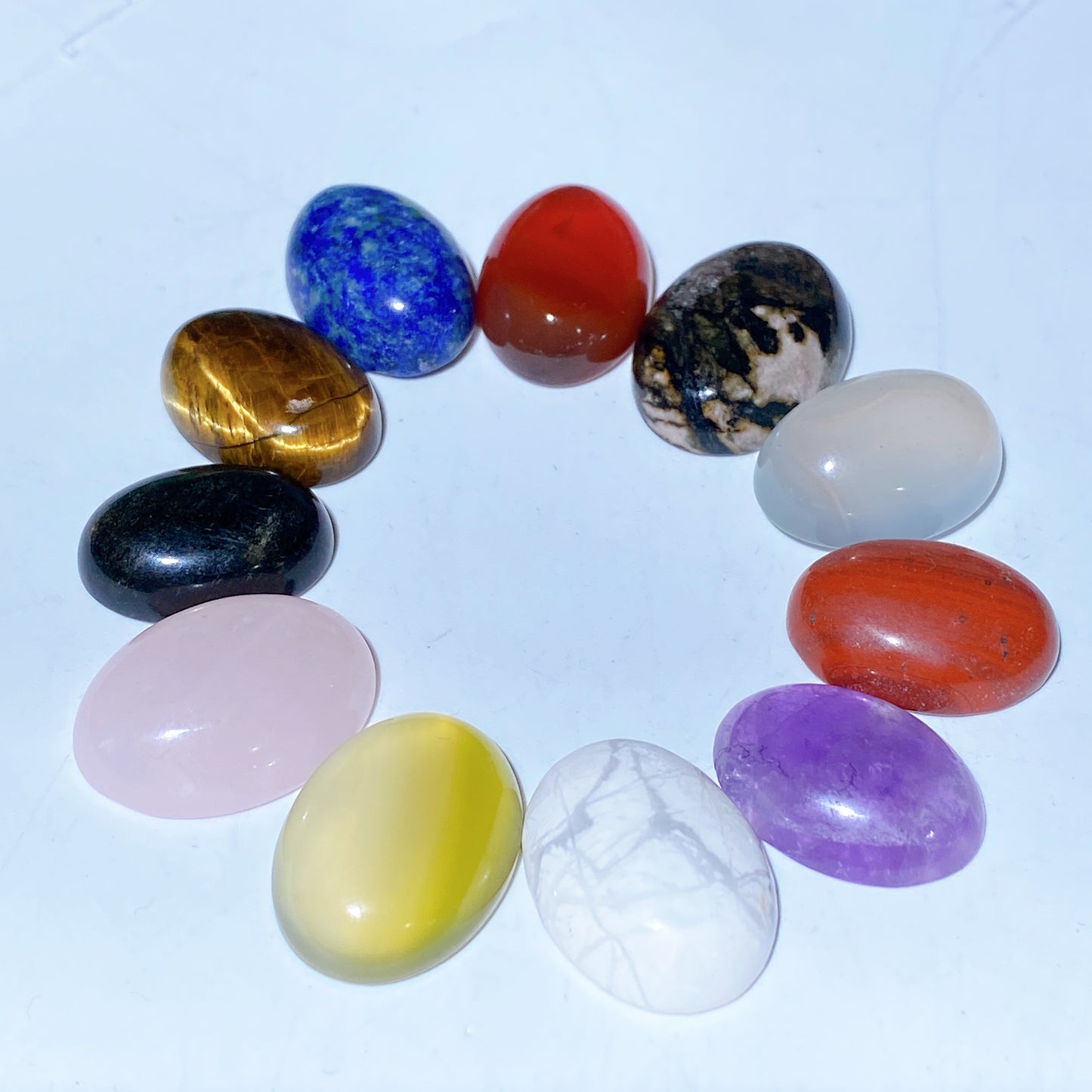 15-20mm Mixed Crystal Cabochon for Pendant Necklace DIY Crystal Healing Bulk Wholesale