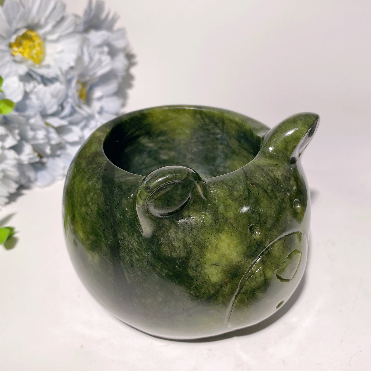 3.8" Serpentine Bowl Flowerpot Crystal Healing Bulk Wholesale