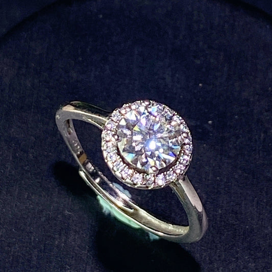 Sterling Silver Moissanite Ring Crystal Healing Bulk Wholesale