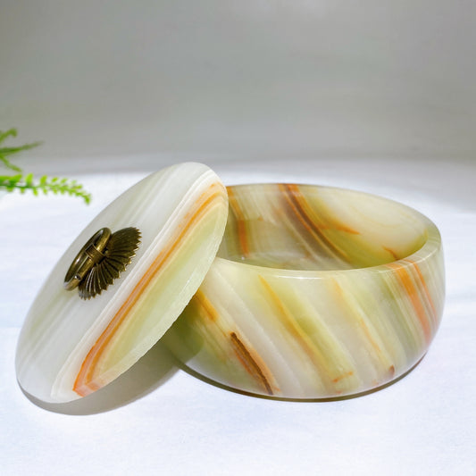 Afghan Jade Jewelry Box with Cover Carving Wholesale New Arrival