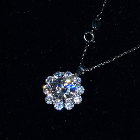 Moissanite Pendnat with Sterling Silver Chain Crystal Healing Bulk Wholesale