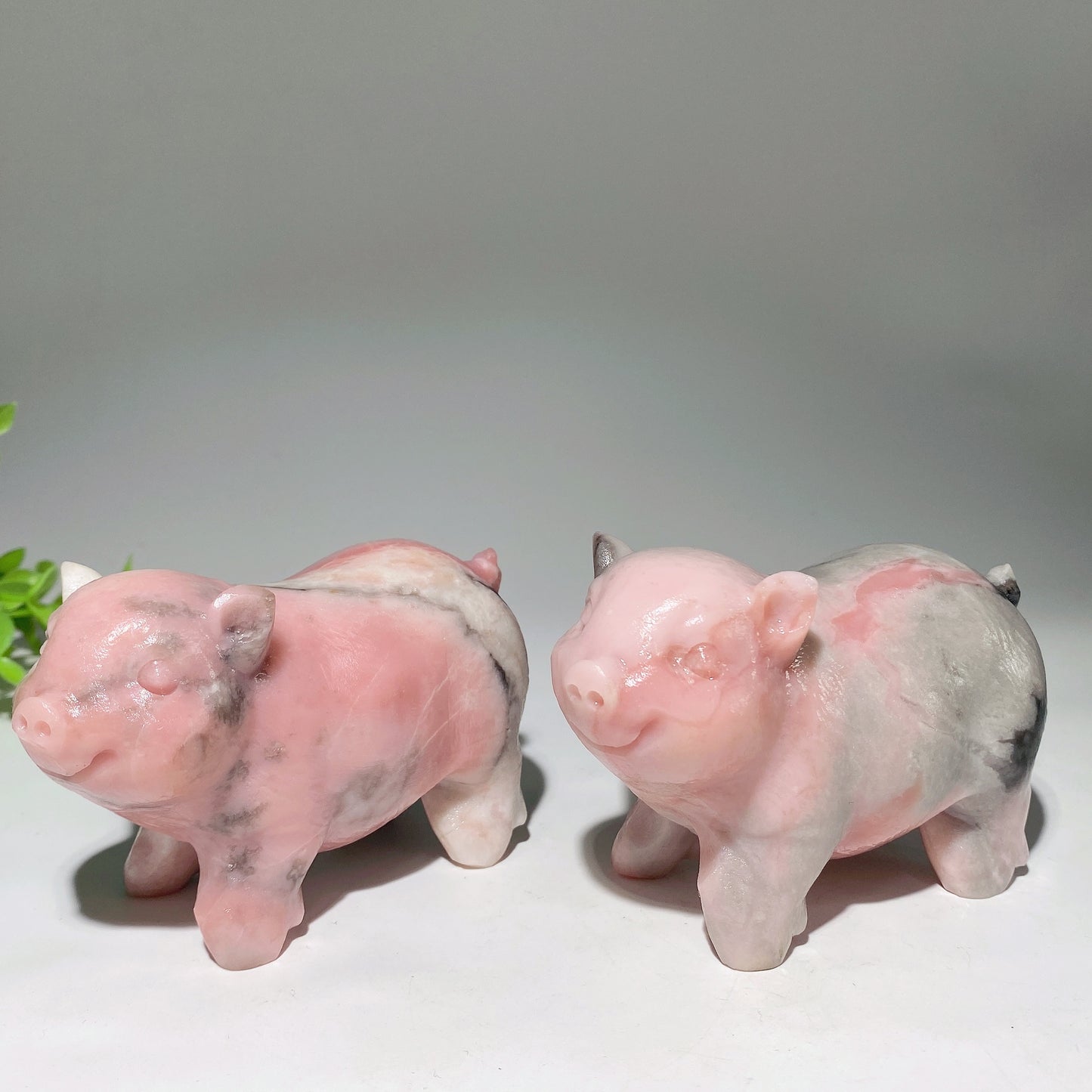 3.8" Pink Jade Pig Carvings Crystal Healing Bulk Wholesale