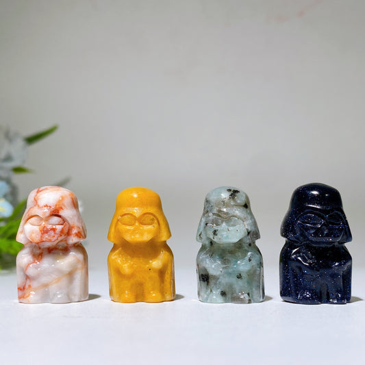 1.1" Crystal Darth Vader Carving Crystal Healing Bulk Wholesale