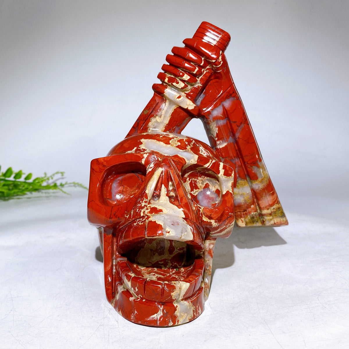 Large Unqiue Red Jasper Skull Carving Wholesale New Arrival