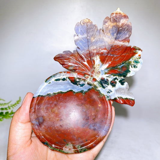 16.5cm Ocean Jasper Bowl Carving Wholesale New Arrival