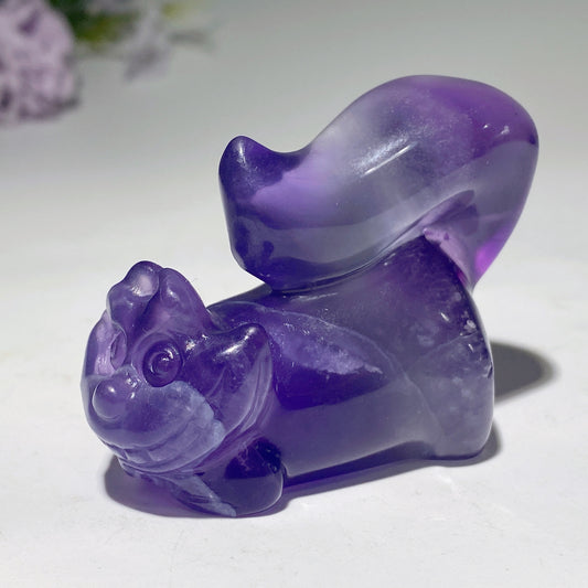 2.3" Mixed Crystal Cheshire Cat Carvings Crystal Healing Bulk Wholesale