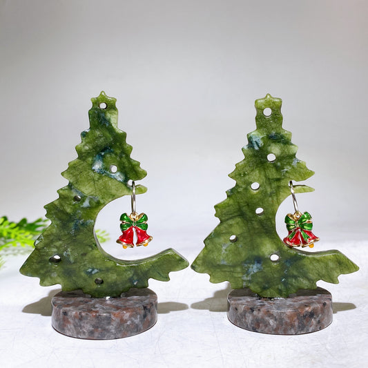 3.6" Serpentine Christmas Tree with Bell & Yooperlite Base Wholesale